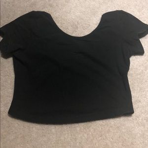 Plain black brandy Melville crop top